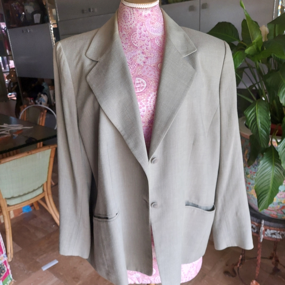 Anne Klein NY blazer jacket sz 18W Grey